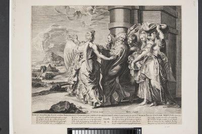 Lots og hans families flugt fra Sodoma af Ubekendt