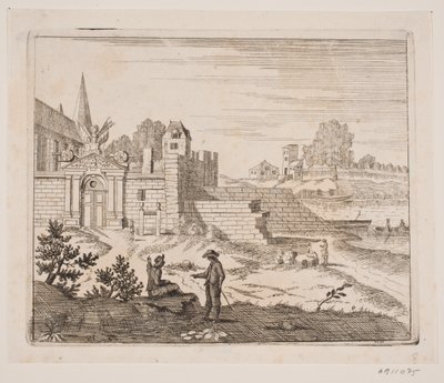 Udenfor et kloster af Ubekendt