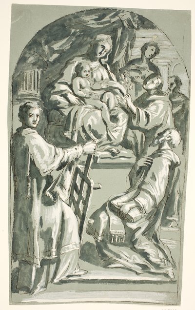 Hellig samtale med Sts Lawrence og Antony of Padua af Ubekendt Ubekendt