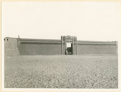 Murstensvæg, Allaqi, Egypten, fotografi af Ugo Monneret de Villard, ca. 1925 af Ugo Monneret de Villard