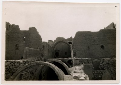 Stort tårn (qasr) i Sankt Simeons kloster, Aswan, Egypten, foto af Ugo Monneret de Villard af Ugo Monneret de Villard