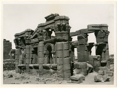 Romersk kiosk, Naqa, Sudan, foto af Ugo Monneret de Villard af Ugo Monneret de Villard