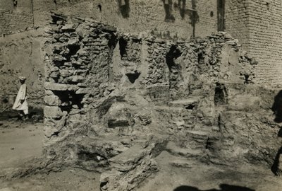 Ruiner af kirken i Sankt Simeons kloster, Aswan, Egypten, foto af Ugo Monneret de Villard af Ugo Monneret de Villard