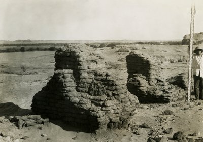 Grav i nekropolis, Qasr Ibrim, Egypten, foto af Ugo Monneret de Villard af Ugo Monneret de Villard