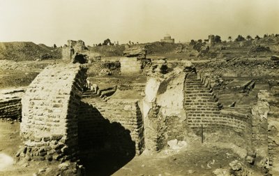 Trilobed-bygning, al-Fustat, Egypten, foto af Ugo Monneret de Villard af Ugo Monneret de Villard