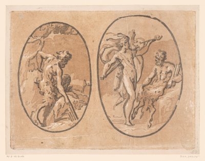 Marsyas dag Minervas panfluit vindt af Ugo da Carpi (possibly)