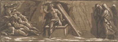 Kristi opstandelse, ca. 1520-27. af Ugo da Carpi