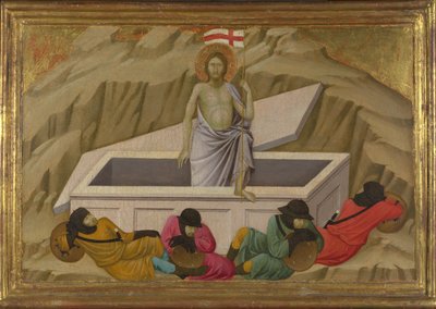 Opstandelsen fra basilikaen Santa Croce, Firenze, ca. 1324-1325 af Ugolino di Nerio