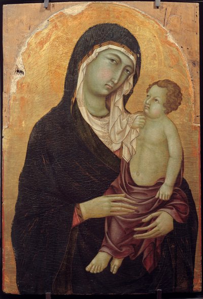 Virgin and Child Painting on wood by Ugolino di Nerio Dani af Ugolino di Nerio