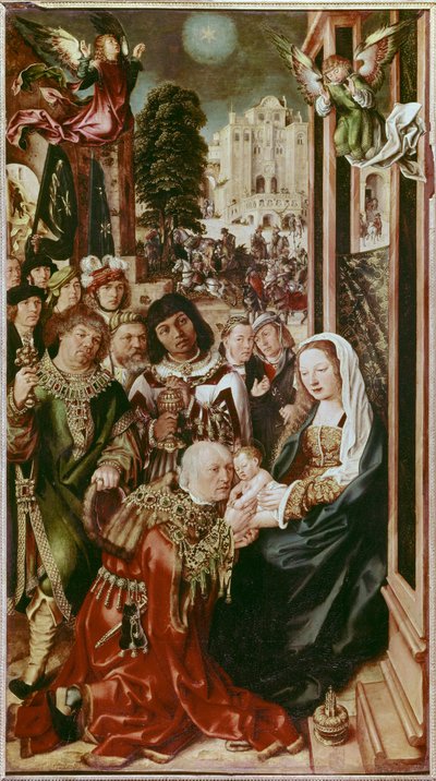 Magiernes tilbedelse Maleri på træ af Ulrich Apt den ældre (1460-1532) af Ulrich the Elder Apt