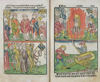 Jan Hus brændt på bålet ved koncilet i Konstanz, fra 