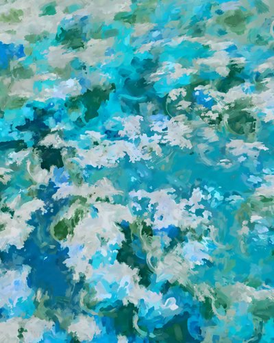 Aqua Marine – Abstrakt af Uma Gokhale