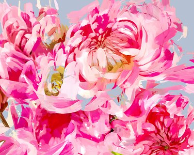 Lyserødt blomstermotiv af Uma Gokhale