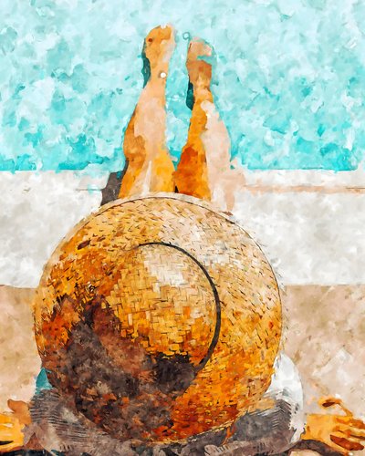 Sommerlykke ved poolen af Uma Gokhale