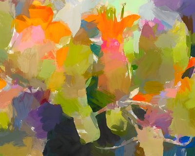 Livlige abstrakte blomster af Uma Gokhale