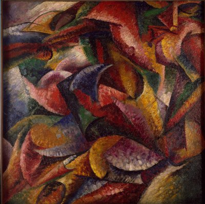 Futurisme: "" Dynamism af en menneskelig krop "" Maleri af Umberto Boccioni (1882-1916) 1913 Dim 1x1 m Milano, Museo del Novecento af Umberto Boccioni