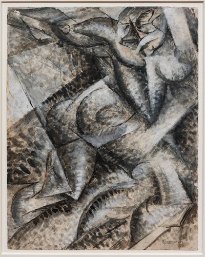 Jeg ønsker at syntetisere de unikke former for kontinuitet i rummet (Dynamism of a Human Body) af Umberto Boccioni