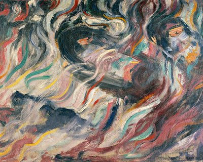 Stemninger: farvel af Umberto Boccioni (1882-1916), detaljer af Umberto Boccioni