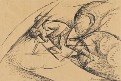 Undersøgelse for en cyklists dynamiske kraft I af Umberto Boccioni