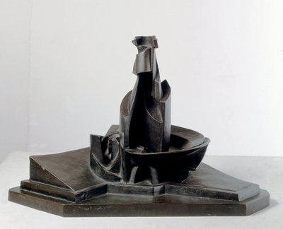 Udvikling af en flaske i rummet (Udvikling af en flaske i rummet) Bronzeskulptur af Umberto Boccioni (1882-1916) 1912 Dim: 38,1 cm Milano, Museo del Novecento af Umberto Boccioni