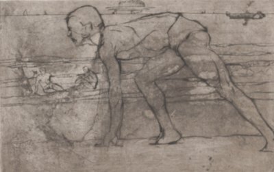 Atleten, 1907. af Umberto Boccioni