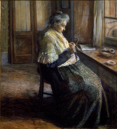 Moderportrættet af en ældre kvinde af Umberto Boccioni