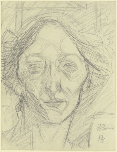 Kvindehoved af Umberto Boccioni