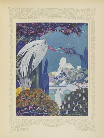 Den smukke blåfugl holdt dog aldrig op med at svæve rundt i paladset, illustration fra 