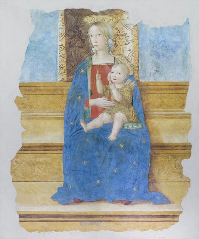 Sygeplejemadonna, begyndelsen af det 16. århundrede, Baldo de Sarofini da Perugia  (freskomaleri overført til træ) af Umbrian School
