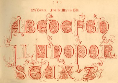 12. århundrede. Fra Mazarin-bibelen, 1862 af Unbekannt