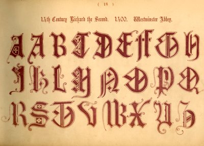 14. århundrede. Richard den Anden. 1400. Westminster Abbey, 1862 af Unbekannt