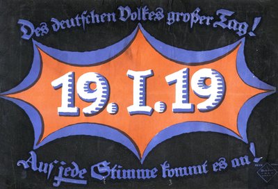 19. januar 1919. Tysk forbundsvalg, 1919. af Unbekannt