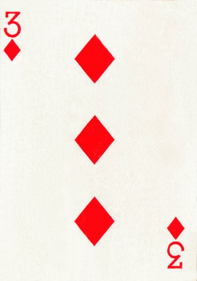 3 diamanter fra et sæt Goodall & Son Ltd. spillekort, c1940 af Unbekannt
