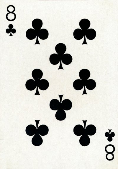 8 af køller fra et sæt Goodall & Son Ltd. spillekort, c1940 af Unbekannt