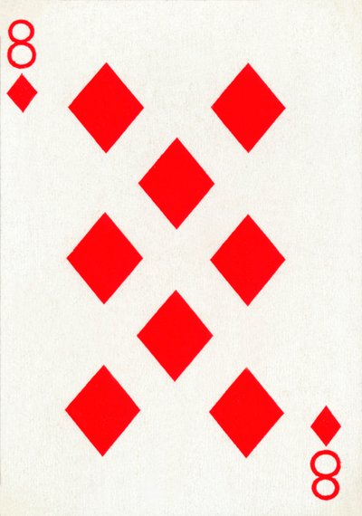 8 diamanter fra et sæt Goodall & Son Ltd. spillekort, c1940 af Unbekannt