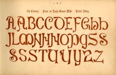 9. århundrede. Fra en angelsaksisk MS. Battel Abbey, 1862 af Unbekannt