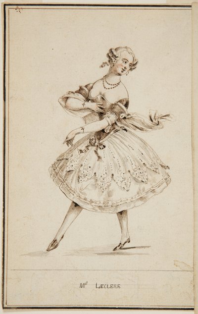 En balletdanser, Mademoiselle Leclerc af Unbekannt