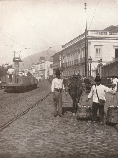 En gadescene fra Botafogo, Rio, 1914 af Unbekannt