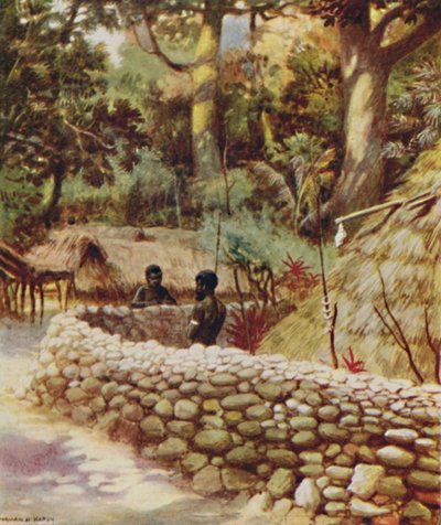 A Chiefs House, New Hebrides, 1923. af Unbekannt