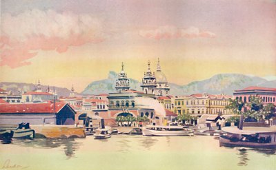 Et hjørne af Rio Customs Wharf, 1914 af Unbekannt