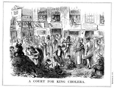 En domstol for kong kolera, 1852 af Unbekannt