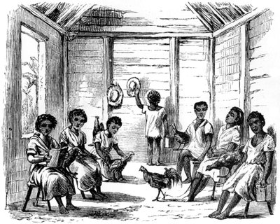 En dominikansk skole, Santo Domingo, 1873 af Unbekannt