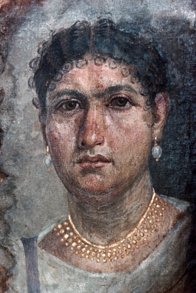 Et Fayum-portræt af Aline, også kendt som Ténos, 1. århundrede af Unbekannt