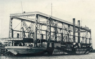En flydende jernbane, 1922. af Unbekannt