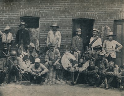 En gruppe afrikanere og zuluer, ca. 1900. af Unbekannt