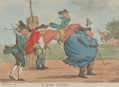 En haglstorm, 1800-1820. af Unbekannt