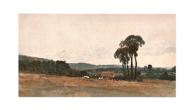 En høstscene - en udendørs skitse, c1900. af Unbekannt