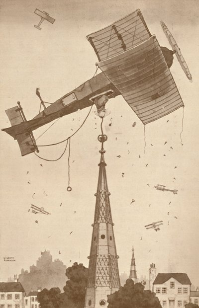 A Loop-the-Looper i dyb tankegang, der klør sig i hovedet over et vanskeligt problem, 1927 af Unbekannt