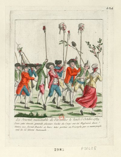 En mindeværdig dag i Versailles, 1789, 1789. af Unbekannt