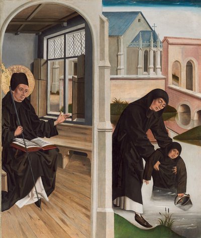 Et mirakel af Sankt Benedikt, ca. 1480. af Unbekannt